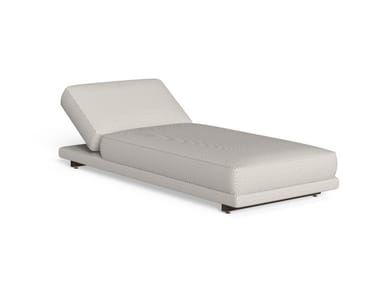 ARGO-WOOD - Recliner fabric sun lounger by Talenti