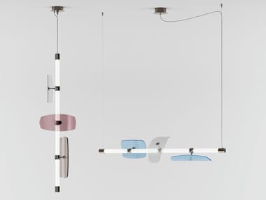 AXI - LED suspension lamp in metal and glass by Italamp