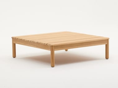 BALI - Square teak garden side table by Varaschin