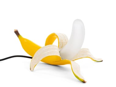 バナナランプ イエロー デューイ - LED 樹脂とガラスのテーブルランプ (情報リクエスト)