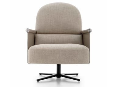 BEYL - Swivel fabric armchair with 4-spoke base with armrests by Ditre Italia