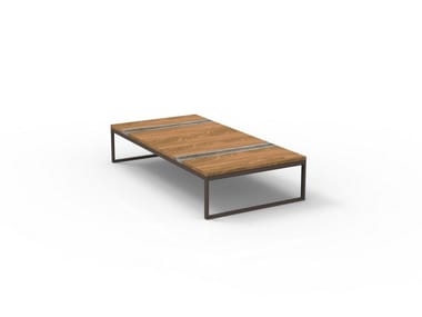 CASILDA - Rectangular wooden garden side table by Talenti