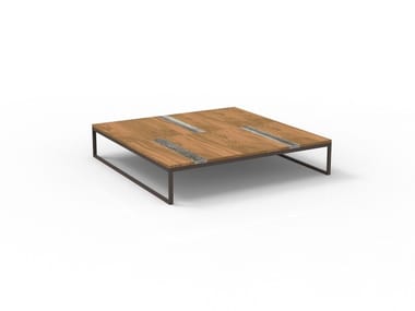 CASILDA - Square wooden garden side table by Talenti