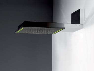 COLOUR - Wall-mounted overhead shower with arm with built-in lights by Gessi