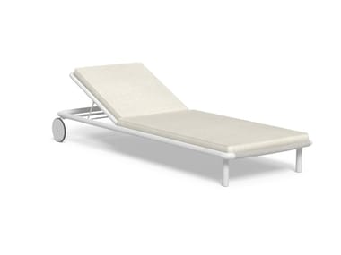 CORAL - Recliner fabric sun lounger with castors by Talenti
