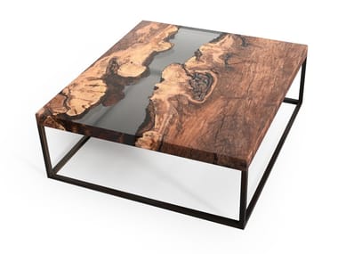 CREEK PLUM - Square coffee table by alcarol
