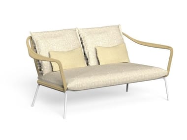 CRUISE ALU - 2 seater fabric garden sofa by Talenti