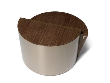 CYBORG - Round steel and wood coffee table by Visionnaire