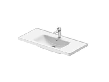 D-NEO - Inset rectangular washbasin with integrated countertop by Duravit