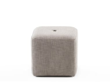 DOUBLE - Square mesh garden pouf by RODA