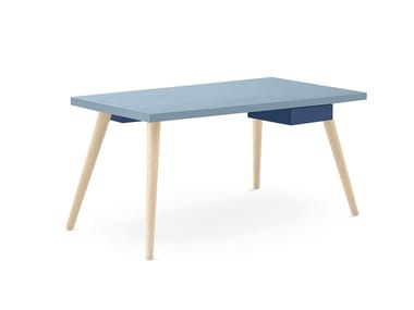 Desk with Woody legs - Modular desk by Nidi