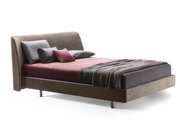 EDEL - Double bed with upholstered headboard by Lema