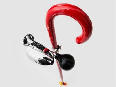 ELLIOTT - Beech walking stick with a horn and light by Danese Milano