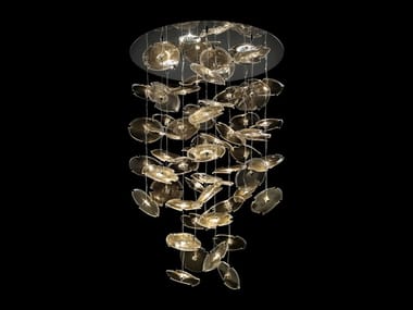 EXAGON - Venetian crystal pendant lamp by Barovier&Toso