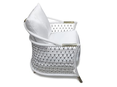 FARNESE - Rattan garden chair with armrests by Visionnaire