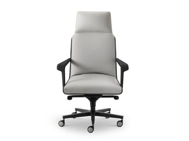 FLORA - Swivel executive chair with 5-spoke base with castors by I 4 Mariani