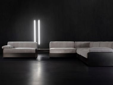 GATTOPARDO - Corner fabric and steel sofa by Henge