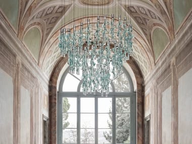 GERMOGLI - Venetian crystal pendant lamp by Barovier&Toso
