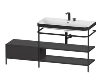 HAPPY D.2 PLUS - Console washbasin with towel rail by Duravit