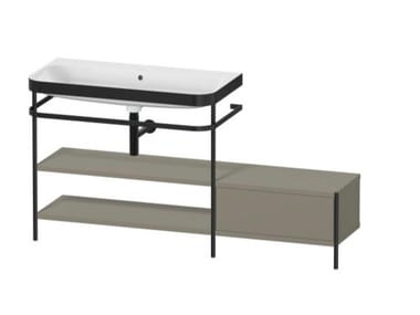 HAPPY D.2 PLUS - Console washbasin with towel rail by Duravit