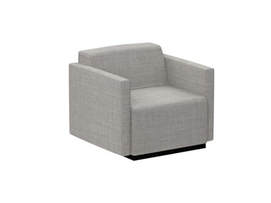 PAU - Upholstered fabric armchair with armrests by Inclass