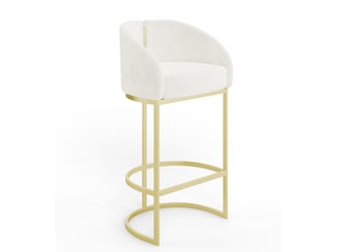 ISADORA - Upholstered fabric barstool by Essential Home