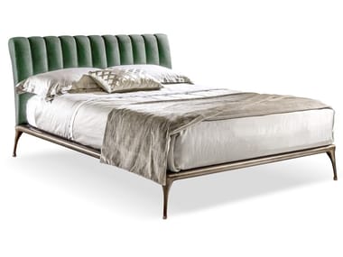 ISEO - Double bed with upholstered headboard by Cantori