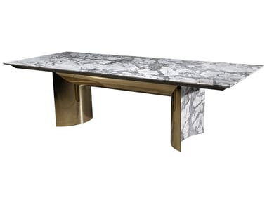 KERWAN - Rectangular marble living room table by Visionnaire