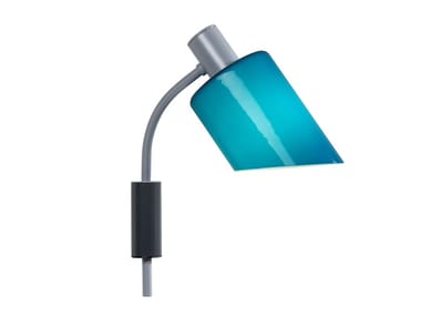 LAMPE DE BUREAU - Glass and steel wall light by Nemo