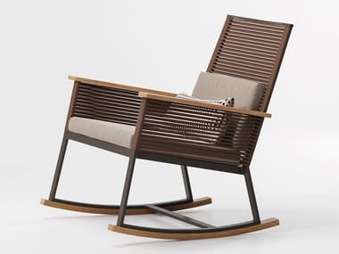 LANDSCAPE - Rocking rope garden armchair by Kettal