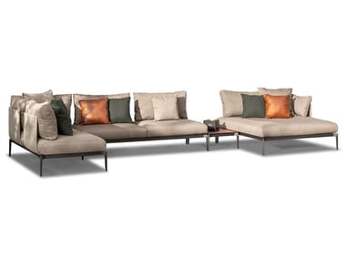 LEAF - Corner sectional fabric garden sofa with chaise longue by Talenti