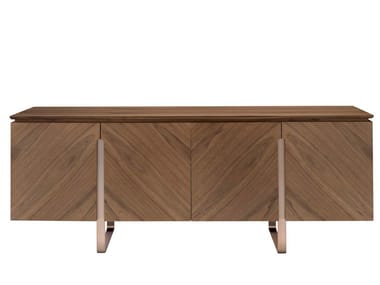 LEONARDO L414N - Walnut sideboard with doors by Arte Brotto