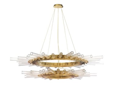 MAJESTIC II - Brass pendant lamp by Luxxu