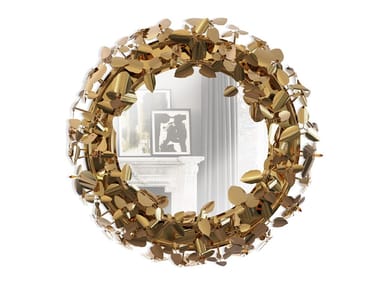 MCQUEEN - Round wall-mounted mirror with integrated lighting by Luxxu