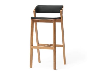MERANO 314 403 - Wooden barstool with back by TON