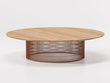 MESH - Teak garden side table by Kettal