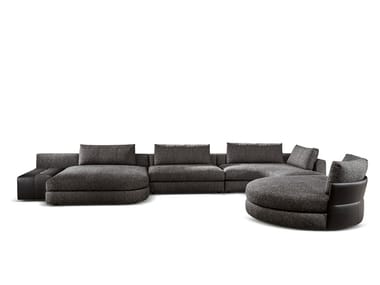 OASI - Sectional fabric sofa with chaise longue by Cantori