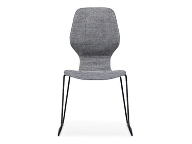 OBLIKANT - Sled base stackable fabric chair by Prostoria