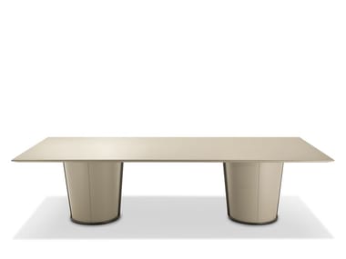 PAPIER - Tanned leather meeting table by I 4 Mariani