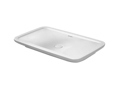 PURAVIDA - Countertop rectangular ceramic washbasin by Duravit