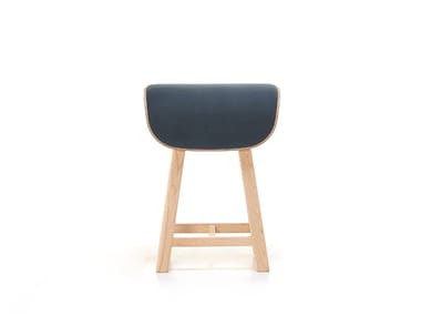 RODEO 06 - High upholstered fabric stool with footrest by Very Wood