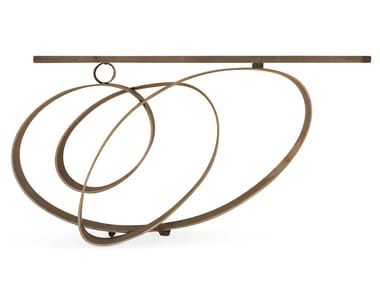 RODIN - Rectangular metal console table by Cantori