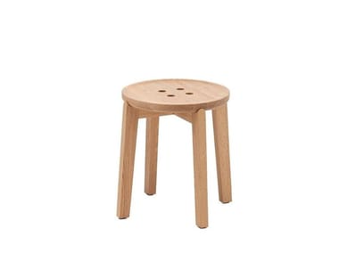 ROND 09 - Low oak stool by Very Wood