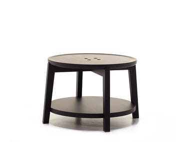 ROND T02 - Round coffee table with integrated magazine rack by Very Wood