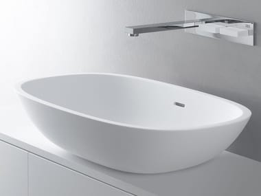 SCOOP - Countertop oval Cristalplant® washbasin by Falper