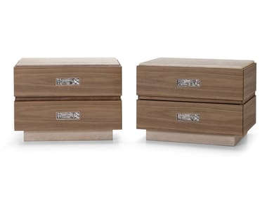 SEGRETI S196/Z - Rectangular wooden bedside table with drawers by Arte Brotto