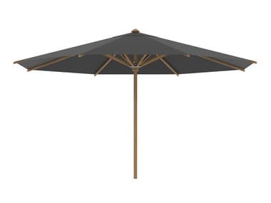 SHADY - Round teak Garden umbrella by Royal Botania