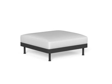 SLAM/ROPE - Square fabric garden pouf with removable cover by Talenti