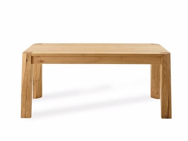 SLASH - Extending rectangular oak table by Colico