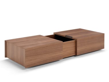 SLIDE - Multi-layer wood coffee table with storage space by Amura